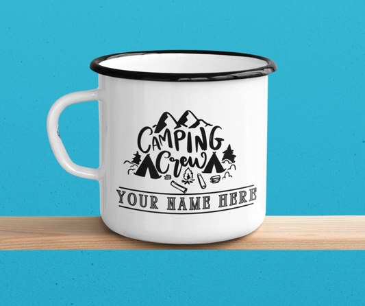 Personalized Camping Crew Enamel Camp Cup
