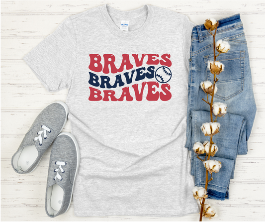 Braves Braves Braves Adult Softstyle T-Shirt