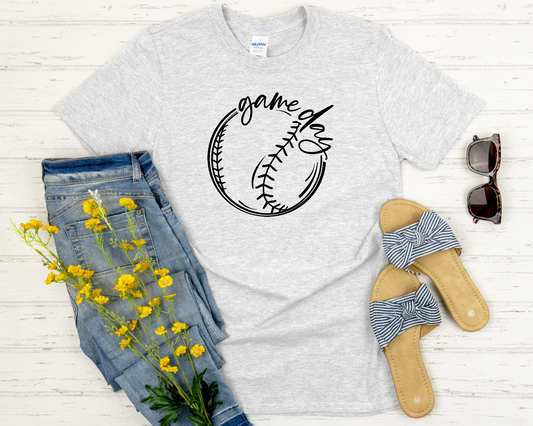 Game Day Baseball Softstyle Adult T-Shirt