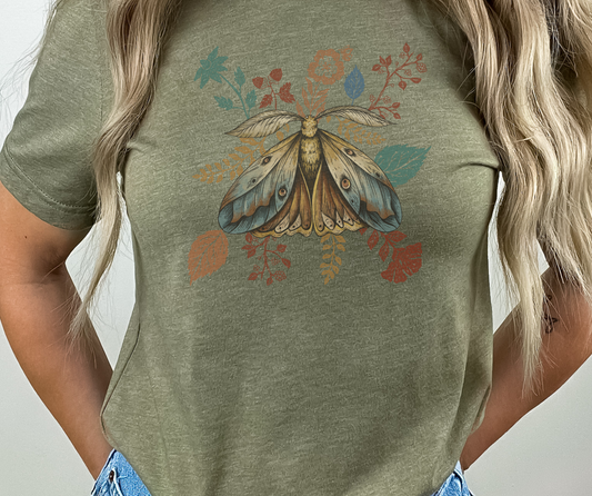 Moth Shirt With Flowers