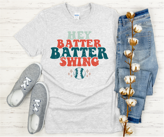 Hey Batter Batter Swing Adult Softstyle T-Shirt