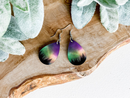 Aurora Lights Lightweight 1.5” Teardrop Earrings.